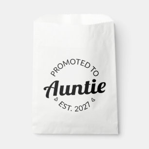 Promoted To Auntie Est 2027 New Aunt I Favour Bag
