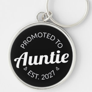 Promoted To Auntie Est 2027 New Aunt I Keychain