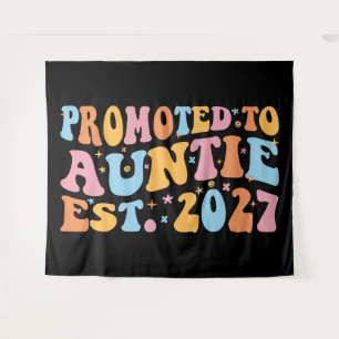 Promoted To Auntie Est 2027 New Aunt Tapestry
