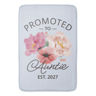 Promoted To Auntie Est 2027 New Aunt VI Bath Mat