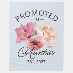Promoted To Auntie Est 2027 New Aunt VI Fleece Blanket