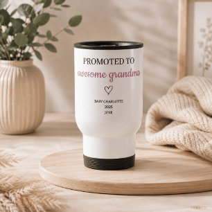 Promoted to Awesome Grandma Personalized Travel Mug