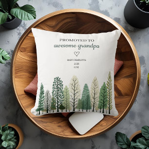 Promoted to Awesome Grandpa Personalized Throw Pillow