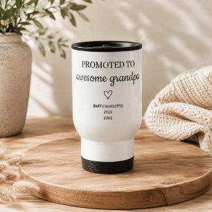 Promoted to Awesome Grandpa Personalized Travel Mug