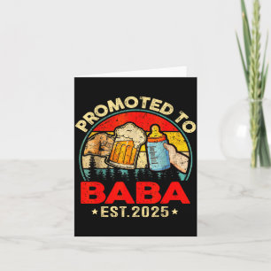 Promoted To Baba Est 2025 Vintage Card