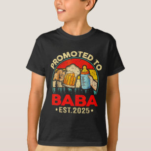 Promoted To Baba Est 2025 Vintage  T-Shirt