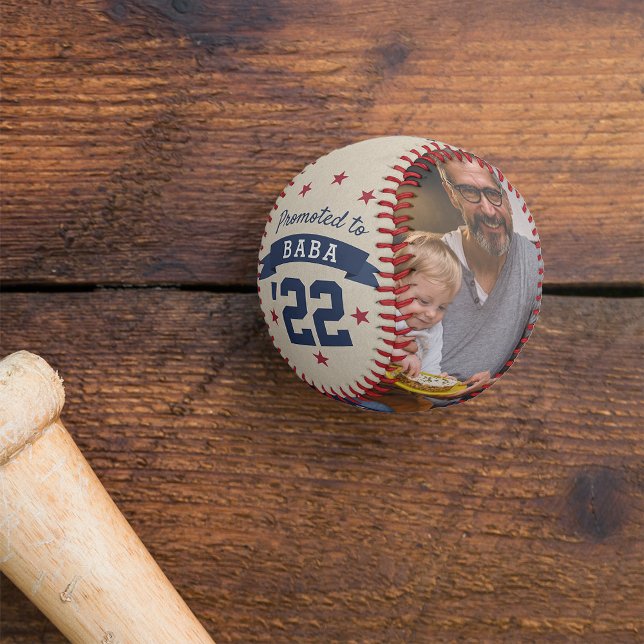 Promoted to Baba | New Grandfather Photo Baseball (Creator Uploaded)