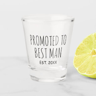 Promoted To Best Man New Baby Gift Shot Glass