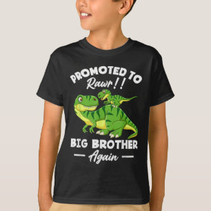 Promoted To Big Brother Again Dinosaur Lover Gift T-Shirt