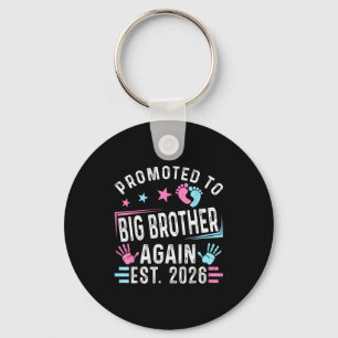 Promoted To Big Brother Again Est. 2026 Vintage Bi Keychain