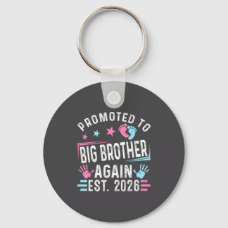 Promoted To Big Brother Again Est. 2026 Vintage Bi Keychain