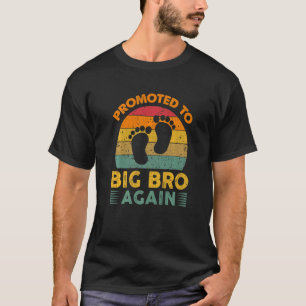 Promoted To Big Brother Again Vintage Retro   T-Shirt