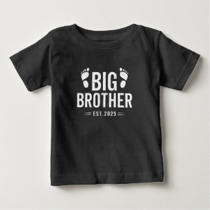 Promoted to Big Brother Est. 2025 Baby Announce T-Shirt