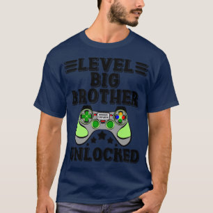 Promoted To Big Brother Level Unlocked Bro Gaming  T-Shirt