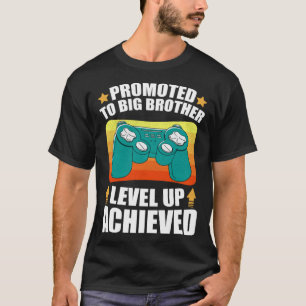 Promoted To Big Brother Level Up Achieved Gamer Bi T-Shirt