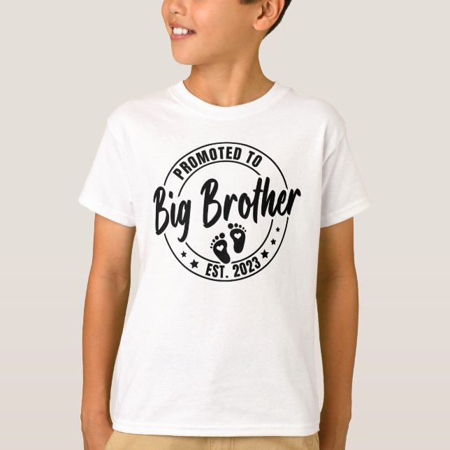 Promoted to Big Brother, Pregnancy Annoucement T-Shirt (Front)