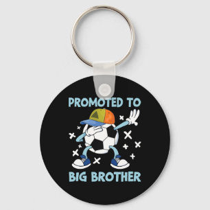 Promoted To Big Brother Soccer Design Keychain