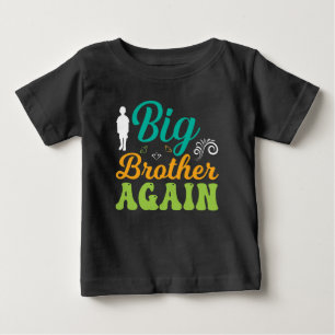 Promoted to Big Brother Toddler - Boys Dinosaur Baby T-Shirt