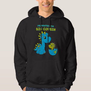 Promoted to Big Cousin Boy Dinosaur Hoodie