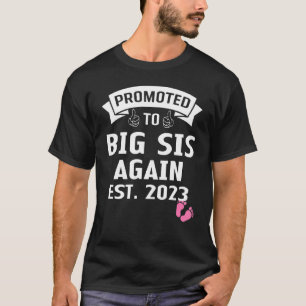 Promoted To Big Sis Again 2023 It's A Girl Sister T-Shirt