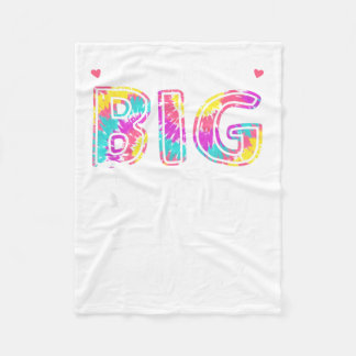 Promoted to Big Sister 2026 Tie Dye Girl Kids New Fleece Blanket