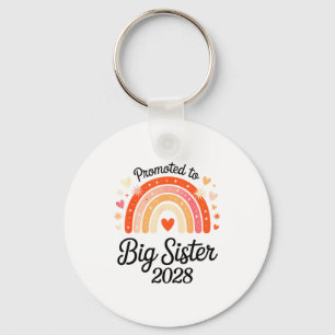 Promoted To Big Sister 2028 New Baby Pregnancy Ann Keychain