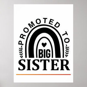 Promoted to big sister, big brother shirt, 2026 poster