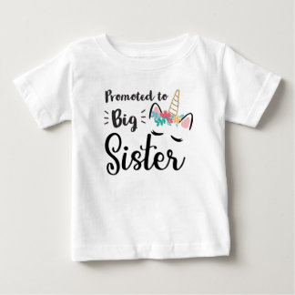 Promoted To Big Sister Est 2022 Unicorn  Baby T-Shirt
