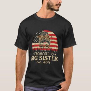 Promoted To Big Sister Est 2024 Women Usa Retro Ti T-Shirt