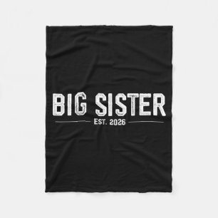 Promoted To Big Sister Est. 2026 Soon To Be Sister Fleece Blanket