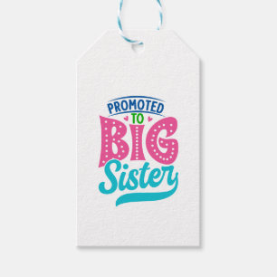 Promoted To Big Sister, New Baby Big Sister Reveal Gift Tags