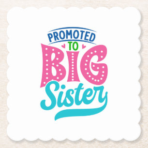 Promoted To Big Sister, New Baby Big Sister Reveal Paper Coaster