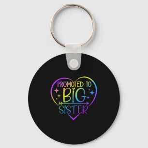 Promoted To Big Sister - New Baby Birth Announceme Keychain