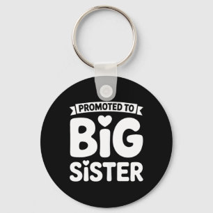 Promoted to Big Sister Outfit for Girls Pregnancy Keychain