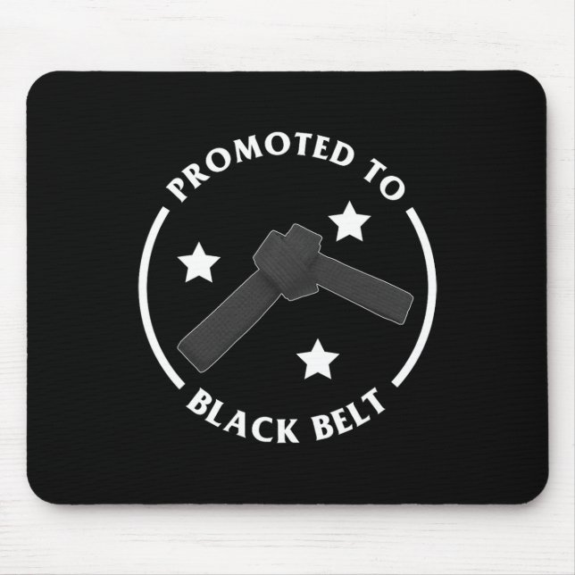Promoted To Black Belt Karate Gift  Mouse Pad (Front)