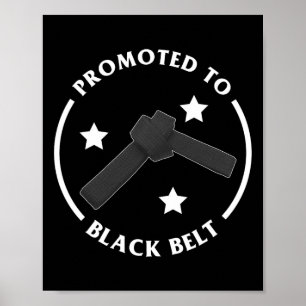 Promoted To Black Belt Karate Gift Poster