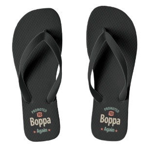 Promoted To Boppa Again Father Grandfather Gift Flip Flops