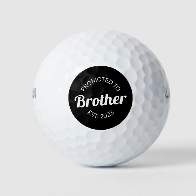 Promoted To Brother Est. 2023 I Golf Balls (Front)