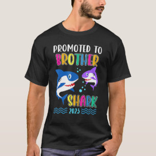 Promoted to Brother Shark 2023 First Time Brother  T-Shirt