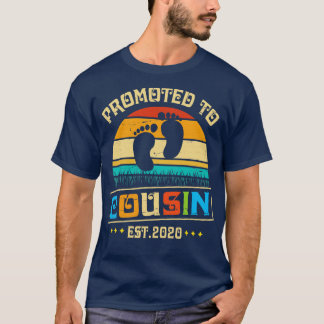 Promoted To Cousin Est 2020 Happy Father Parent Da T-Shirt