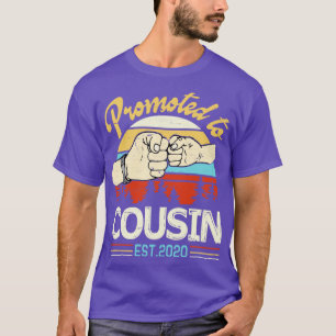 Promoted To Cousin Est 2020 Happy Father Parent Su T-Shirt