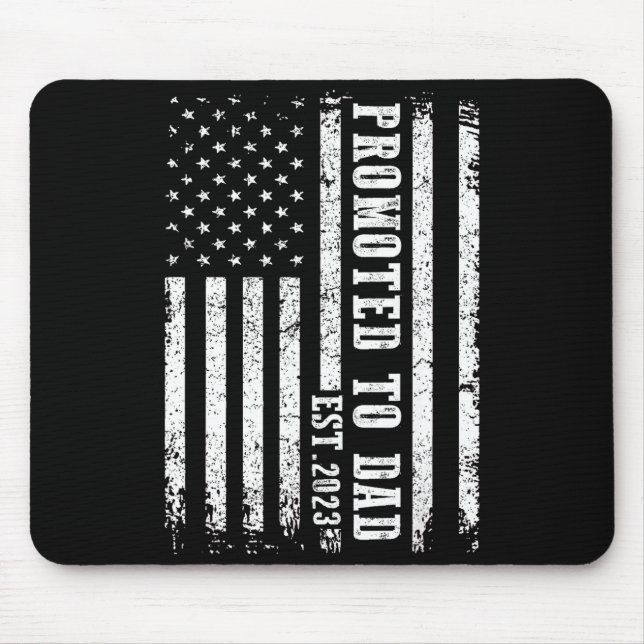 Promoted To Dad 2023 Funny Shirt For New Dad  Mouse Pad (Front)