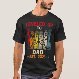 Promoted To Dad 2023 Levelled Up To Pregnancy 2023 T-Shirt