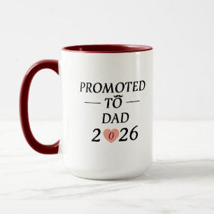 Promoted To Dad 2026   Baby Shower Gift For New Fa Mug