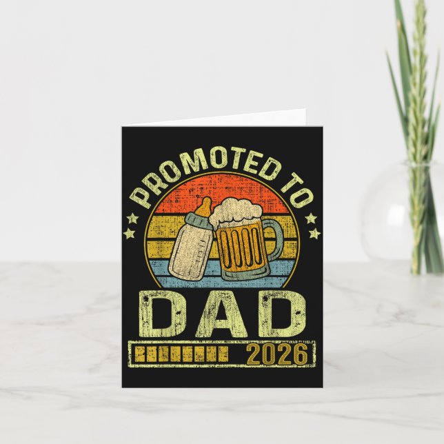 Promoted To Dad 2026 Expecting Baby Funny Soon To  Card (Front)