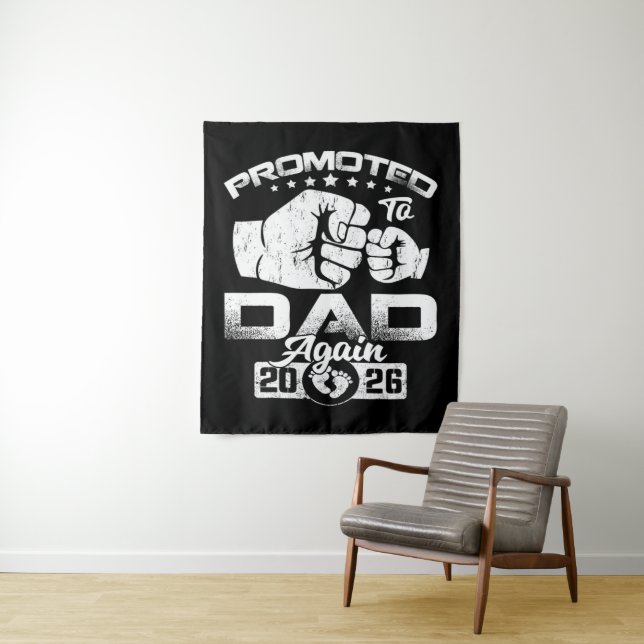 Promoted To Dad Again Est 2026 Tapestry (In Situ)
