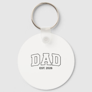 Promoted To Dad Est 2026 Daddy  Keychain