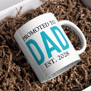 Promoted to Dad Mug, Personalized New Dad Gift Coffee Mug