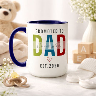 Promoted to Dad Personalized Photo   First Father Mug