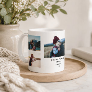 Promoted to Dad Photo Collage – Personalized Coffee Mug